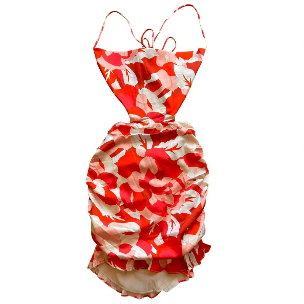 hello molly wonder to me red pink floral dress Size 6 - Picture 3 of 8